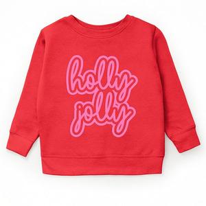 Графический свитшот Holly jolly outline puff The Juniper Shop, Red