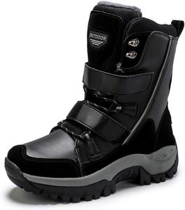 Женские зимние модные сапоги, сохраняющие тепло, ботинки с искусственным мехом для женщин Ailishabory, Schwarz