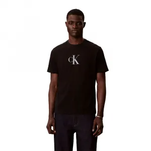 Футболка с коротким рукавом Calvin Klein 30S Distress Monogram Graphic, черный