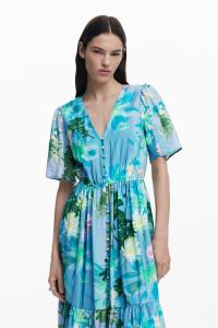 Платье-рубашка с цветочным принтом для свадеб, приемов и торжественных мероприятий.