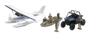 Модель Polaris RZR XP 1000 с гидросамолетом в масштабе 1:32 New Ray Toys