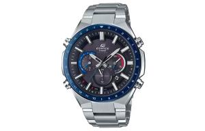 EDIFICE Кварцевый механизм Мужские часы на стальном браслете с серым циферблатом CASIO