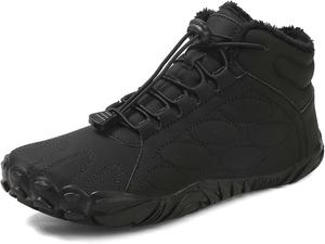 Мужские и женские зимние снежные ботинки водонепроницаемые, босоножки с меховой подкладкой, теплые ботинки до щиколотки, противоскользящие, для пеших прогулок на природе, женские зимние водонепроницаемые ботинки Generic, Black3