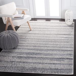 ковер для пола safavieh carnegie collection, ivory & grey, современный полосатый дизайн, не линяет и прост в уходе, идеален для помещений с высокой проходимостью: прихожая, гостиная, спальня (cng612f), 122 x 183 см