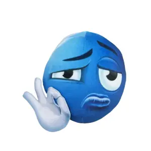 Fat Fat Dragon Плюшевый кулон Blue Bean Meme Silent Version высотой 10 см