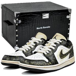 Женские кроссовки Air 1 Abrasion Resistant Low top Vintage Jordan, золотой