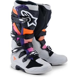 Мотоботы Alpinestars Tech 7, черный/светло-серый/оранжевый/маджента