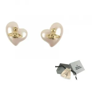 Vivienne Westwood Латунные серьги-гвоздики женские бежевые