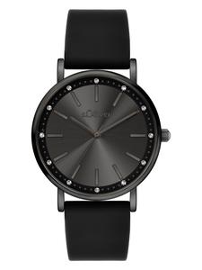 s.Oliver Аналоговые часы в черном цвете