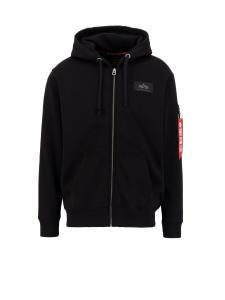 Толстовка с капюшоном на молнии ALPHA INDUSTRIES, черный