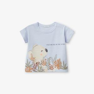 Футболка Benetton с принтом коалы, голубой