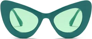 Женские солнцезащитные очки Melrose Fashion класса люкс "кошачий глаз" в винтажном стиле, милые, сексуальные, с крупной оправой, модель 3303, Green