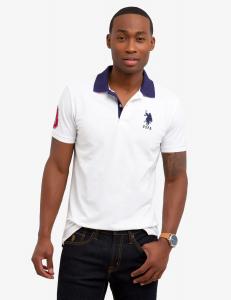 Футболка поло U.S. Polo Assn. Slim Fit Stretch Solid, белый