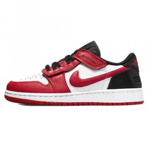 Кроссовки Nike Air Jordan 1 Low FlyEase, красный/черный/белый