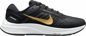 Кроссовки Nike Wmns Air Zoom Structure 24 'Black Metallic Gold Coin', черный