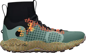 Кроссовки Under Armour HOVR Ridge Trek Fresco Green Orange Ice, зеленый
