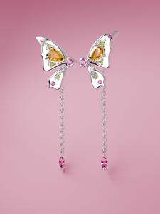 Серьги Winx Club X Gadget4entertainment Flora Enchantix, серебро