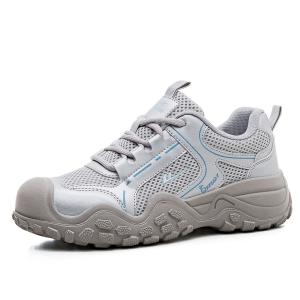 Износостойкие, дышащие, легкие, низкие повседневные туфли для женщин WARRIOR, Gray/Silver