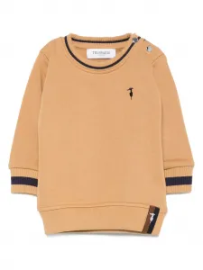 Толстовка с вышитым логотипом и ребристой отделкой TRUSSARDI JUNIOR, нейтральный