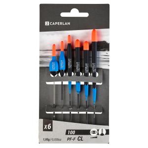 Набор из 6 поплавков F100 CL 1 г CAPERLAN