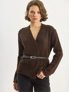 Bianco Lucci Кардиган вязаный в цвете шоколад