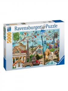 Пазл из 5000 деталей «Коллаж большого города» - для детей от 14 лет и старше