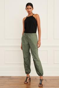 Хлопковые брюки карго с парашютом Next, зеленый