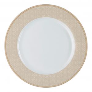 Тарелка белая, бежевая 20,5/2 см Geo Ritzenhoff Breker, белый/бежевый