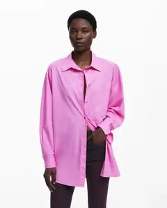 Женская оверсайз футболка однотонная Desigual, розовый