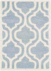 SAFAVIEH Chatham Collection ковер 61 x 92 см Blue/Ivory CHT727B ручной работы геометрический премиум шерсть