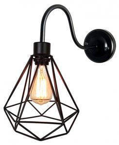 Настенный светильник ohno Atlas, черный - металл - 32 x 42 x 43 см