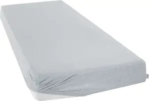 Простыня andas "Valje, простыня из трикотажа, для высоты матраса до 25 см, плотность 130 г/м², на резинке, экологически чистая простыня 100% хлопок", (1 шт.) 180х200 см, 1 шт., светло-серый