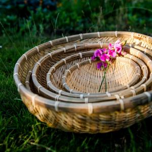 Бамбуковые корзины 5 штук в наборе