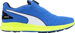 Кроссовки Puma Ignite Disc Electric Blue Safety Yellow, синий