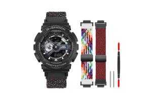 CASIO Часы Unisex Liquid Crystal/Analog Dual Display Series 51.2mm Black Watch, Black