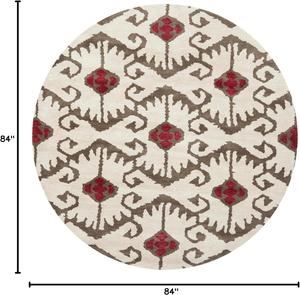 SAFAVIEH, 214 x 214 см, Коллекция Wyndham ковер круглый Ivory / Brown WYD323B ручной работы современный премиум шерстяной