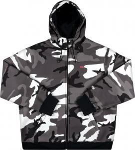 Толстовка Supreme x WINDSTOPPER Zip Up Hooded Sweatshirt 'Snow Camo', белый