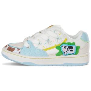 Ollieskate Износостойкие сбалансированные низкие кроссовки для скейтбординга унисекс, синие и белые