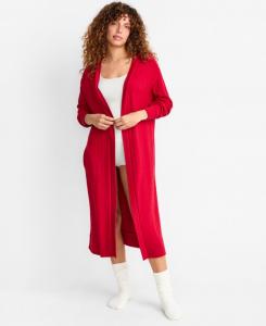 Женский халат-пыльник крупной вязки, эксклюзивно представленный в Macy's State of Day, Crimson Red