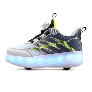 Дышащие баланс детские повседневные кроссовки для подростков Kuding, серый/зеленый