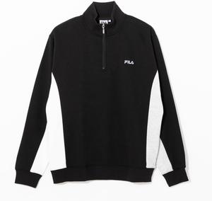 Мужская толстовка FILA SWITCHING HALF ZIP CREW, черный