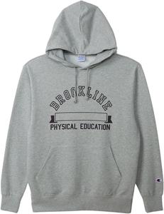 Мужская толстовка Champion с длинными рукавами, из хлопка, флиса, производства США, с капюшоном и графическим принтом, базовый размер C3-A128, серый