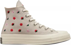 Кроссовки Converse Wmns Chuck 70 High Floral Embroidery, загар
