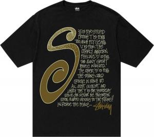 Футболка Stussy S Talk Pigment Dyed Tee 'Black', черный