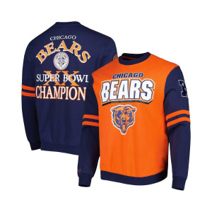 Мужская оранжевая толстовка с пуловером chicago bears all over 2.0 Mitchell & Ness