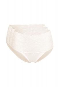 Трусики на талии, комплект из 3 шт. из тонкого хлопка Nina von C., цвет Champagner