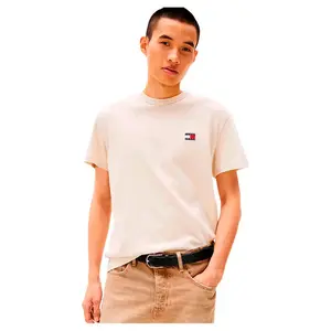 Футболка с коротким рукавом Tommy Jeans Badge Regular Fit, бежевый