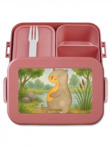 Mr. & Mrs. Panda MEPAL Bentobox Otter Belly Design без надписи, пастельно-красный цвет