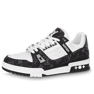 Кроссовки lv trainer sneaker 'black mesh monogram with white ' Louis Vuitton, черный