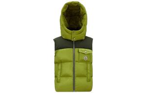 Moncler Down Vest Dark Green Kids'